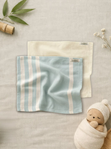 Bamboo Face Towel - Harbor Gray & Sweet Corn (Combo)