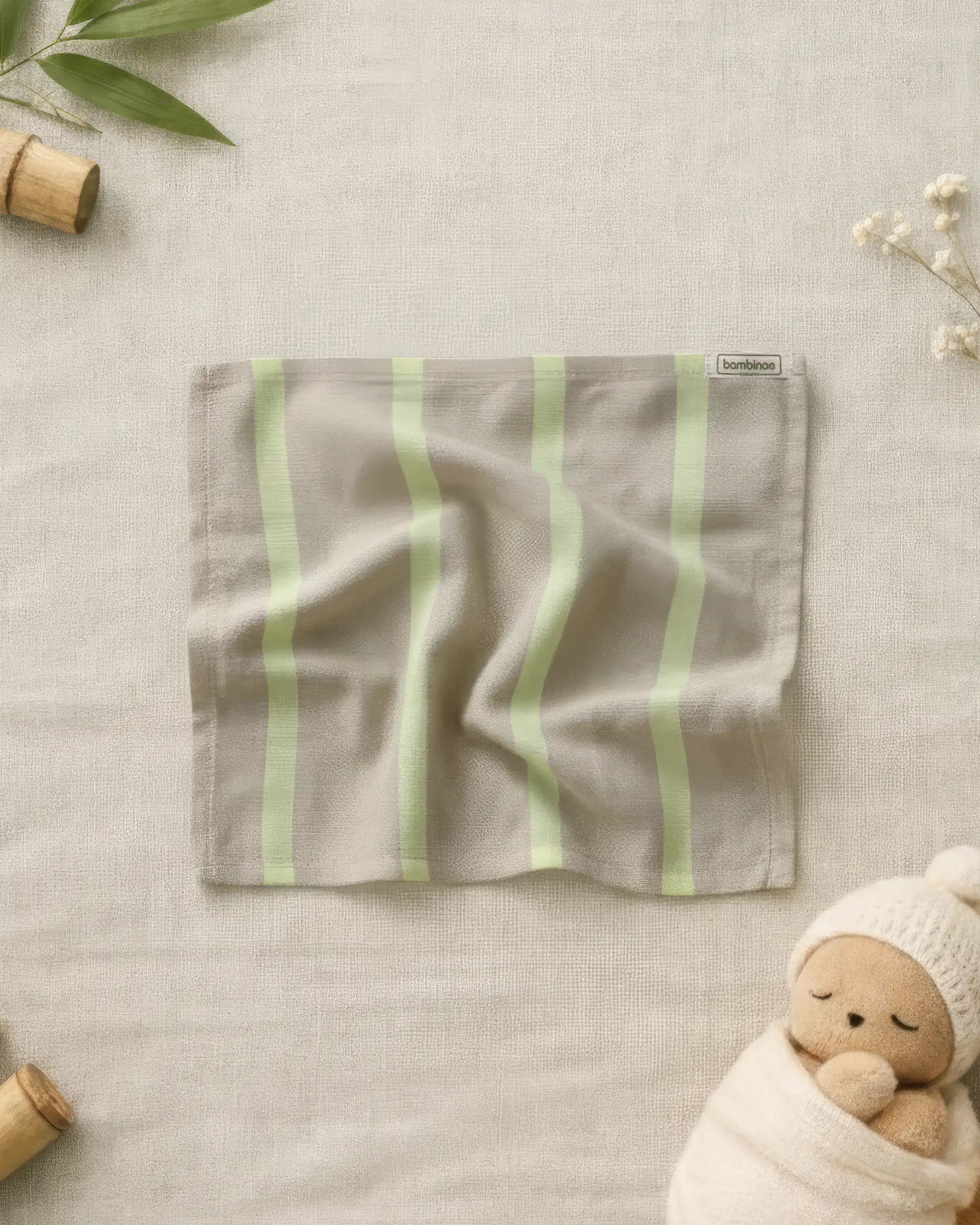 Bamboo Face Towel - Frosted Almond & Garden Glade (Combo) image 2