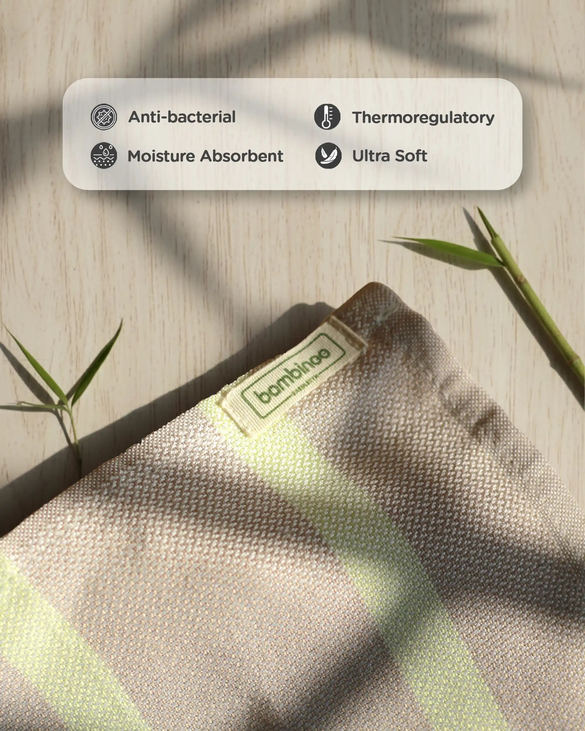 Bamboo Face Towel - Frosted Almond & Garden Glade (Combo) image 4
