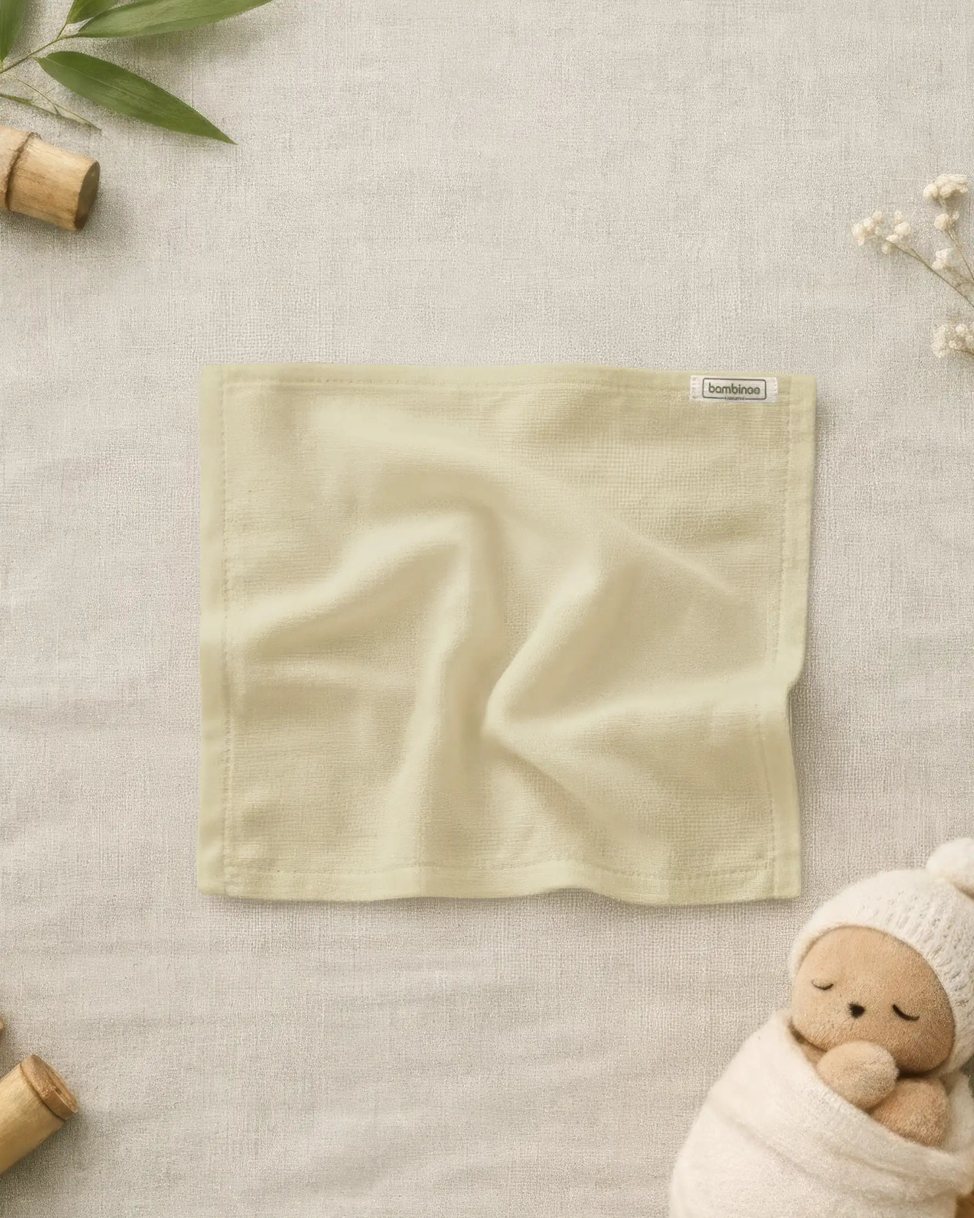 Bamboo Face Towel - Frosted Almond & Garden Glade (Combo) image 3