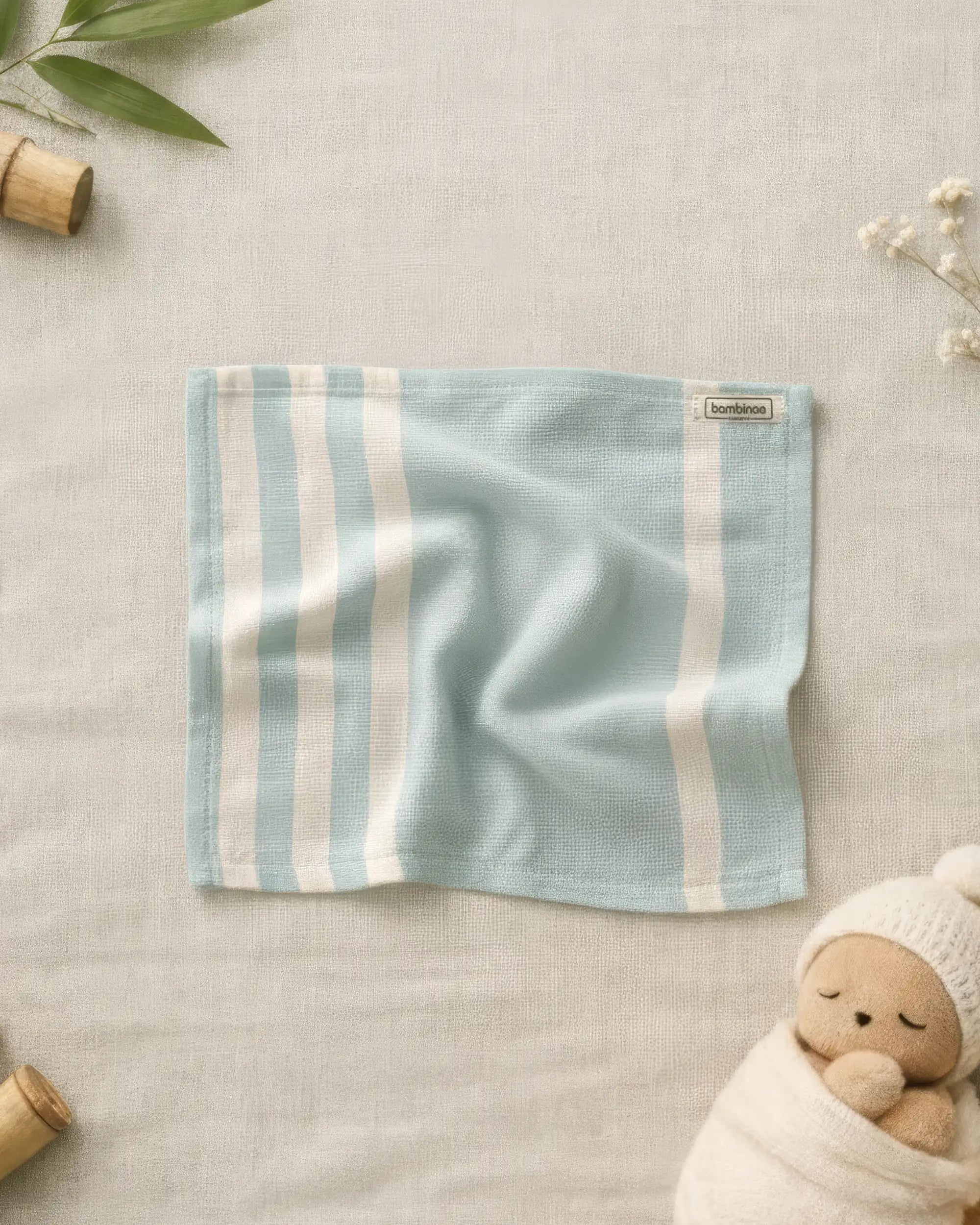 Bamboo Face Towel - Harbor Gray & Sweet Corn (Combo) thumbnail 2