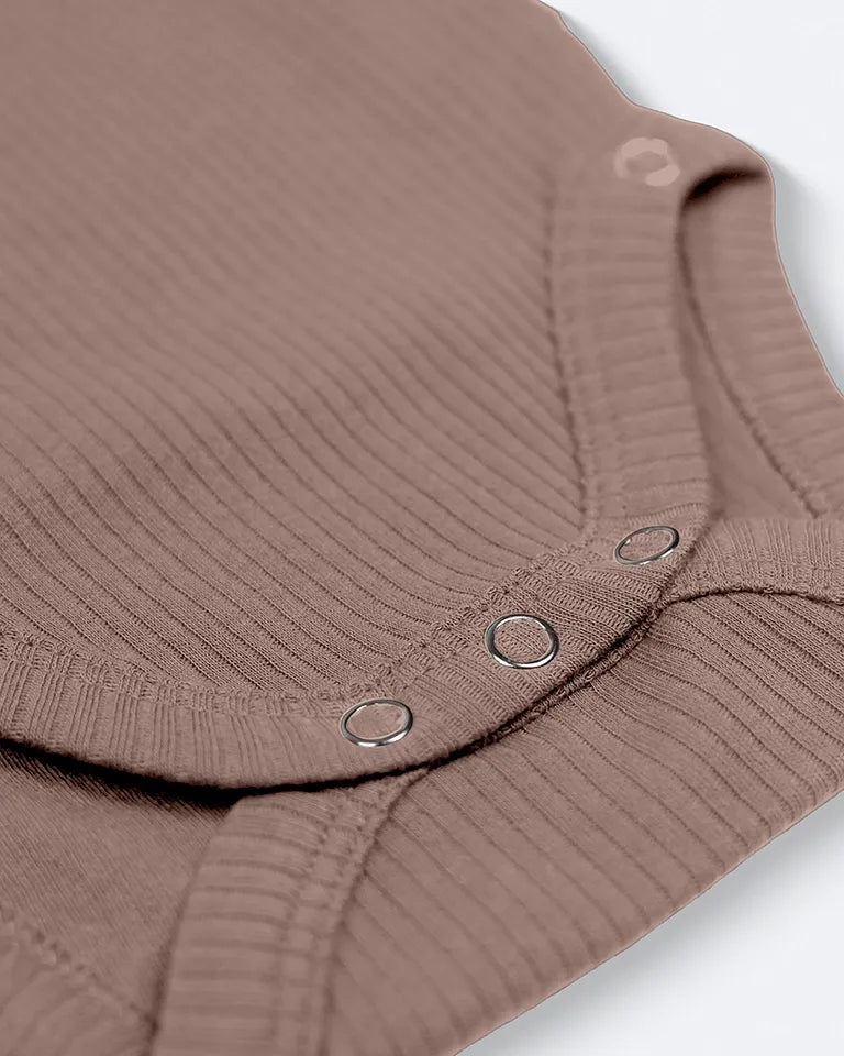Long Sleeved Body Suit (0-6 Months) Light Taupe image 3